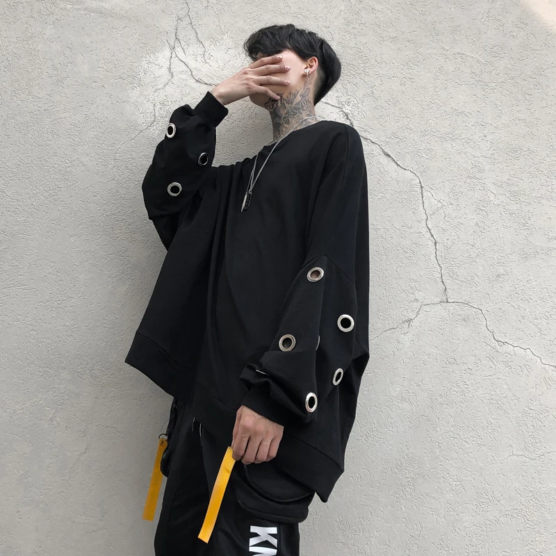 Толстовка мужская в стиле панк с рукавом летучая мышь|fashion hoodie men|hoodies menfashion |