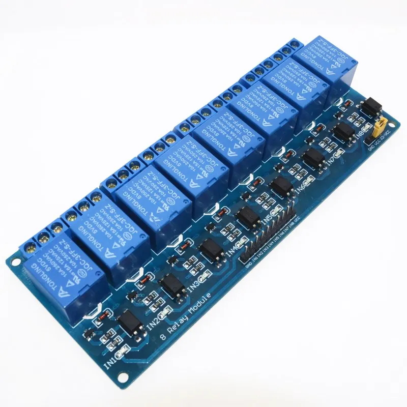 8 канальное релейное реле Φ 5V модуль для arduino контрольная панель ПЛК in stock.8 road