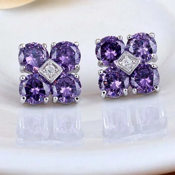 

Стильный 4 параллельных циркон серьги