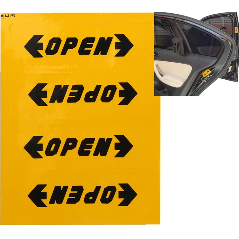 1 комплект автомобильные наклейки отражающие двери автомобиля предупреждающие