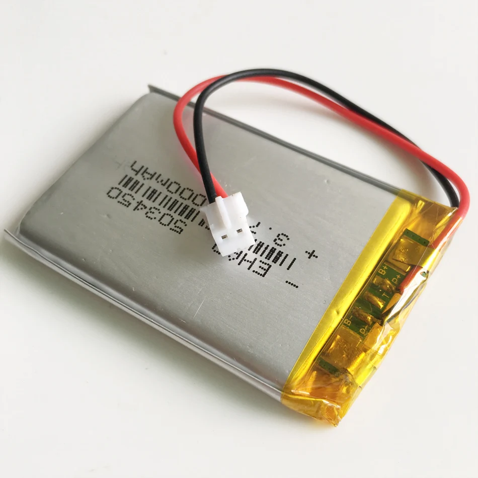 JST PH 2 0 мм 2pin 3 7 В 1000 мАч полимерная литиевая аккумуляторная батарея 503450 053450 для