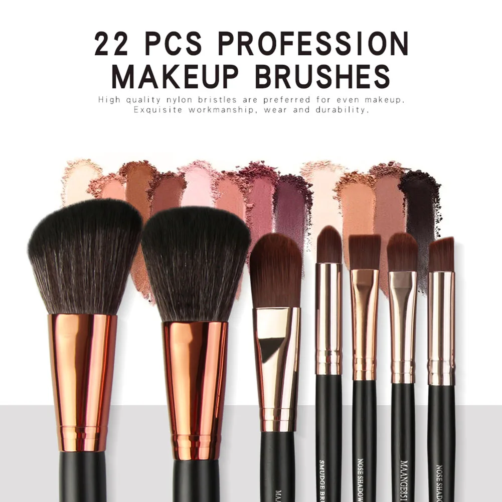 

22 Pcs/Set Makeup Brushes with Wooden Handle for Foundation Eye Shadow SSwell