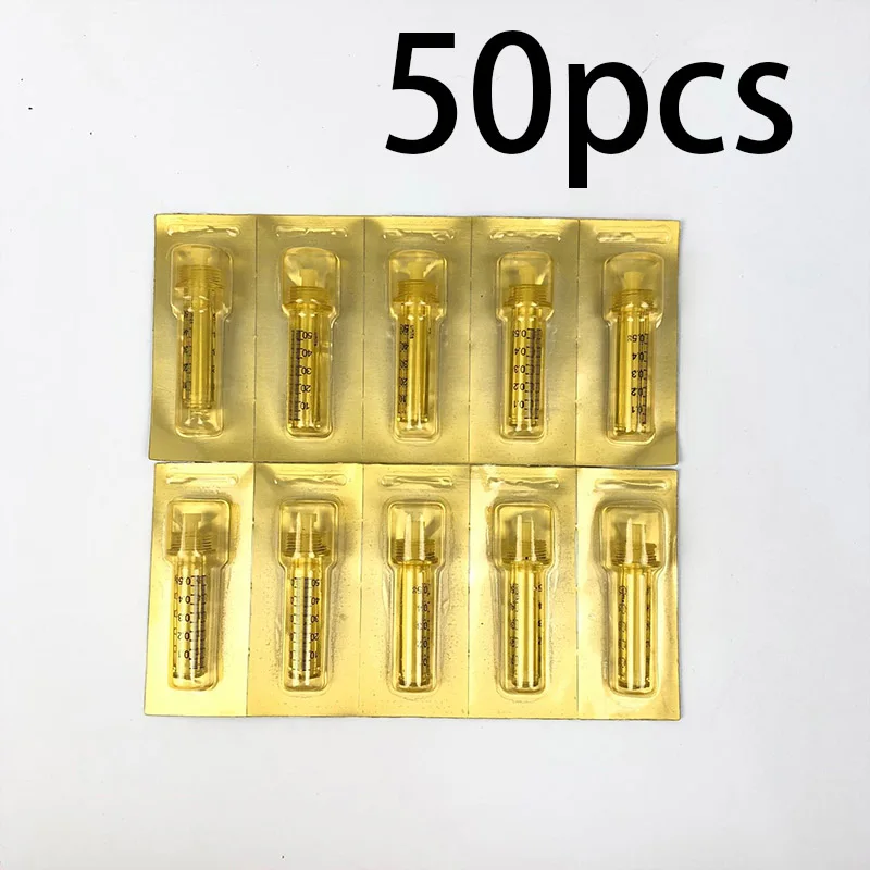 50pcs 0.5ml Syringe 100 шт 0,5 мл Ampoule головка для гиалурона ручка иголки, аксессуары для шитья неинвазивный одноразовый шприц для воды против старения морщин инструменты - Номер модели: 50pcs 0.5ml Syringe