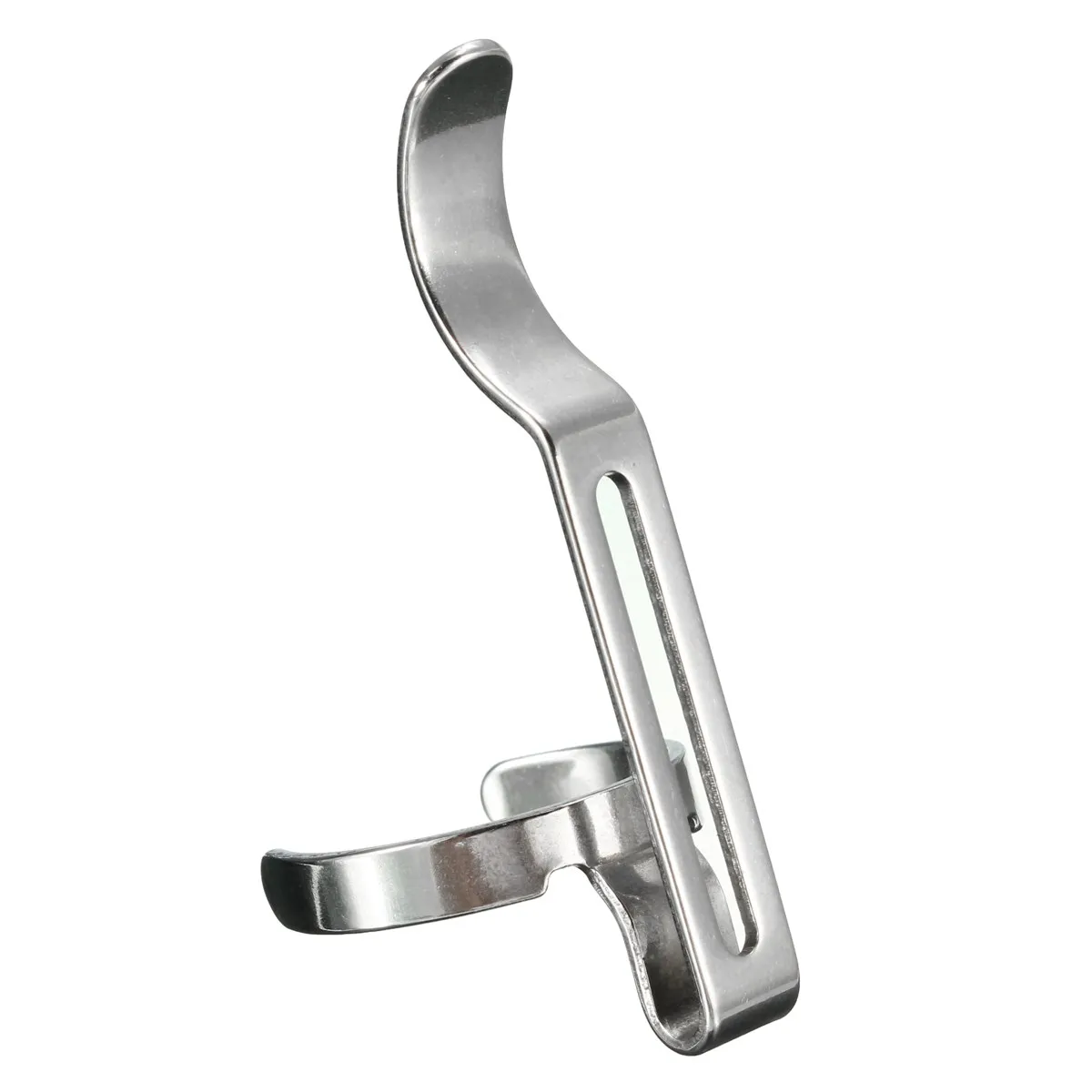 7 размеров светодио дный фонарик клип серебро Нержавеющая сталь с зажимом на