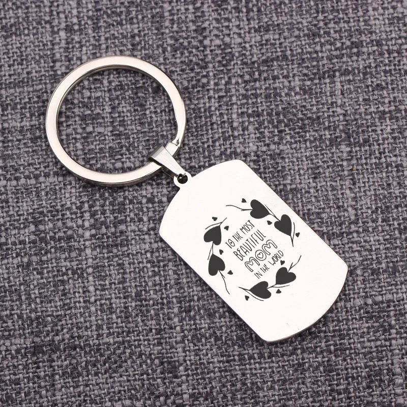 Bag Charm Mother`s Day Dog Tag Mom Gift Key Hot Sale chain Hand Stamped Accessories Jewelry Novelty Chaveiros Set | Украшения и