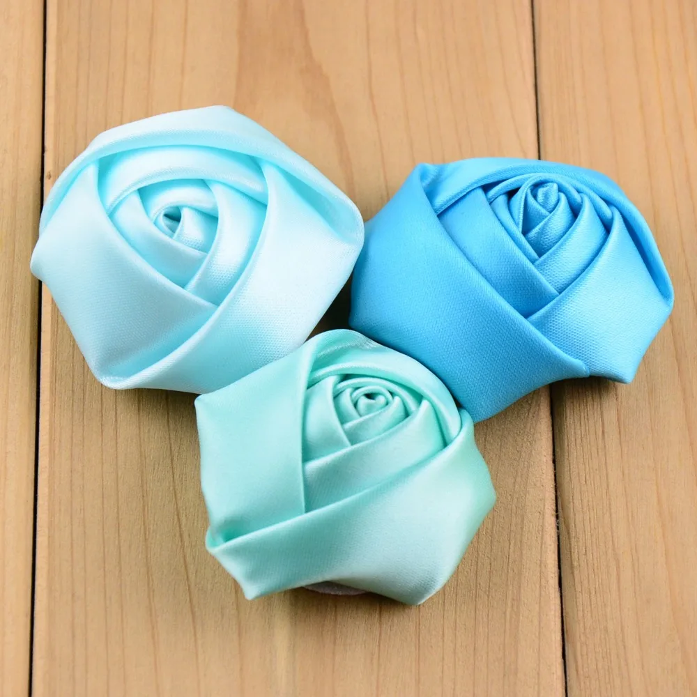 600 шт./лот 2 Дюймовая лента атласные розетки аксессуары для одежды классические 3D