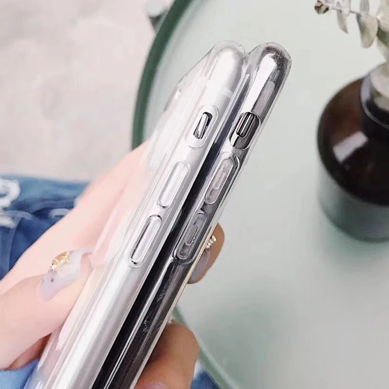 Мягкий чехол-накладка для iphone 7 Plus с милыми облаками и прозрачными парками 6 6S 8 |