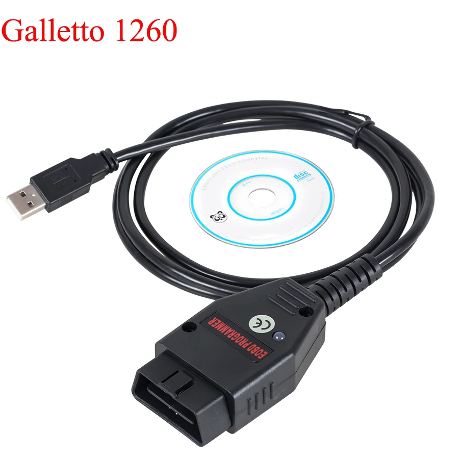 

Galletto 1260 ECU Chip Tuning Tool EOBD/OBD2 ECU Flasher with FTDI FT232RL Chip ECU connectors with multi-languages