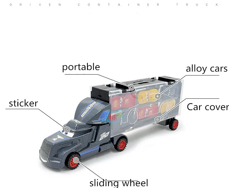 7 шт./компл. disney "тачки 3 Lightning McQueen Джексон Storm Мак дядя грузовик 1:55 литая игрушечная машинка Подарочные игрушки для детей