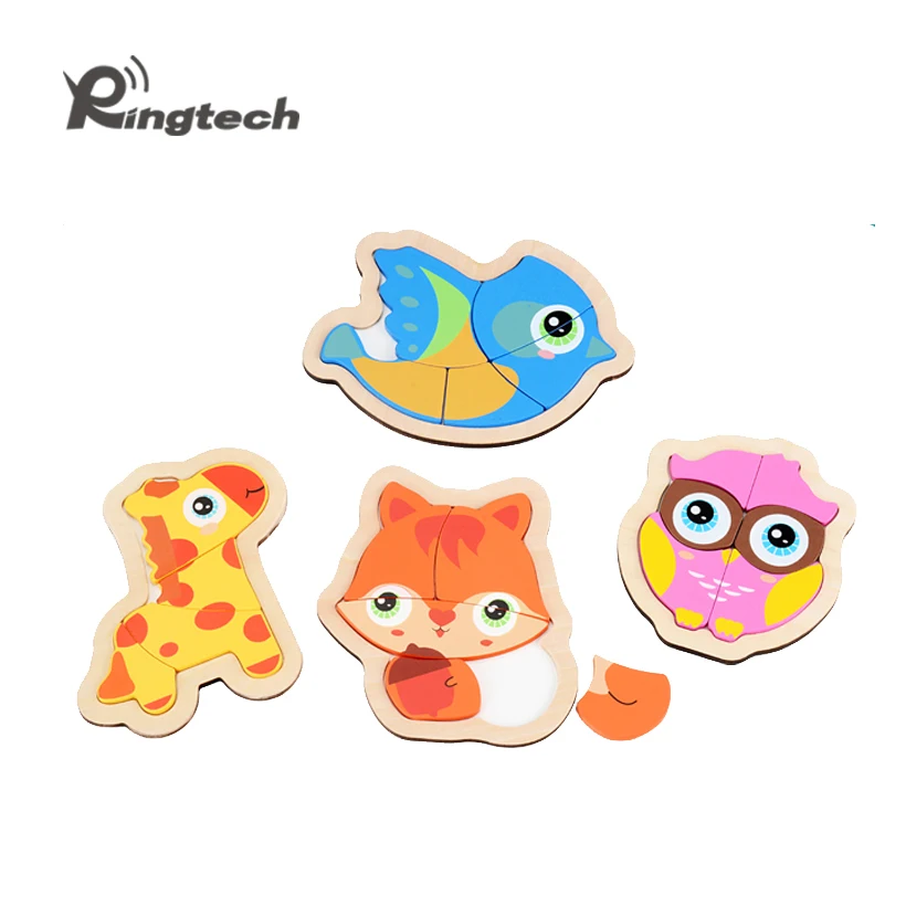 Ringtech детей деревянный пазл 4 шт. образования взрослых | Игрушки и хобби