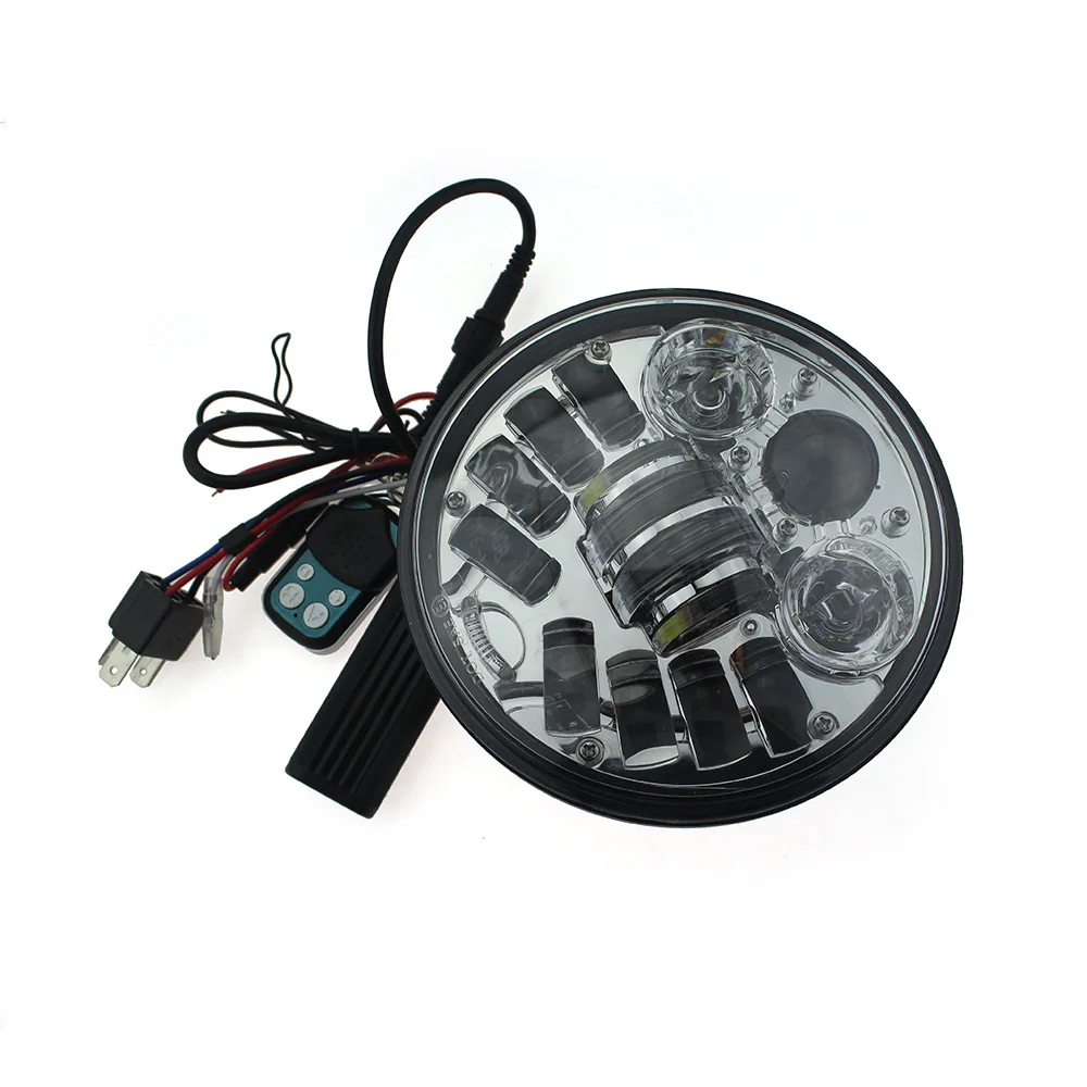 Мотоцикл мигалкой 5 3/4 &quotпроекции Daymaker 75&quot RGB светодиодный фара мигает DRL для Harley