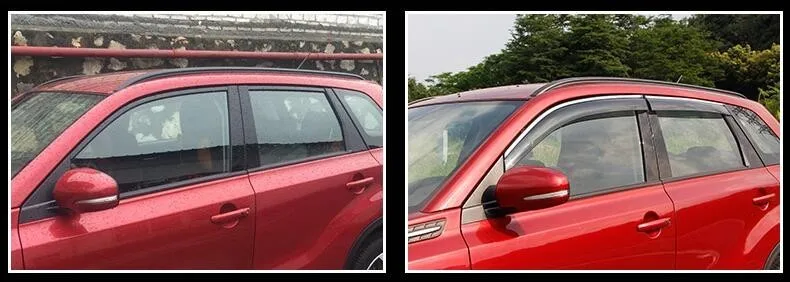 Тени подходят для peugeot 2008 солнцезащитный козырек Защита от солнца и дождя навесы 4 шт./компл. PP+ аксессуар из нержавеющей стали