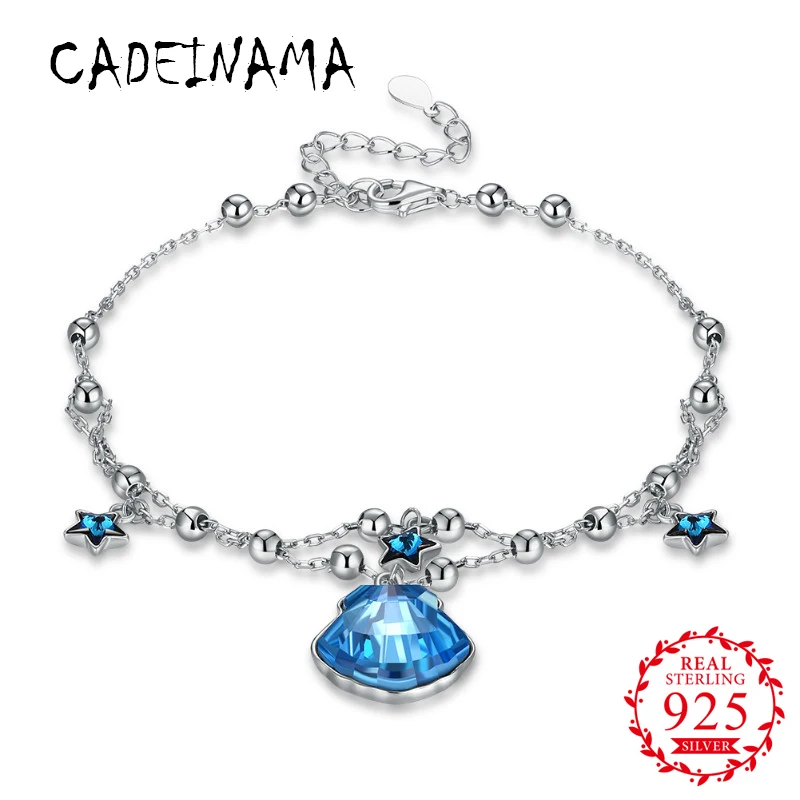CADEINAMA 100% Стерлинговое Серебро 925 пробы очаровательный браслет со звездами