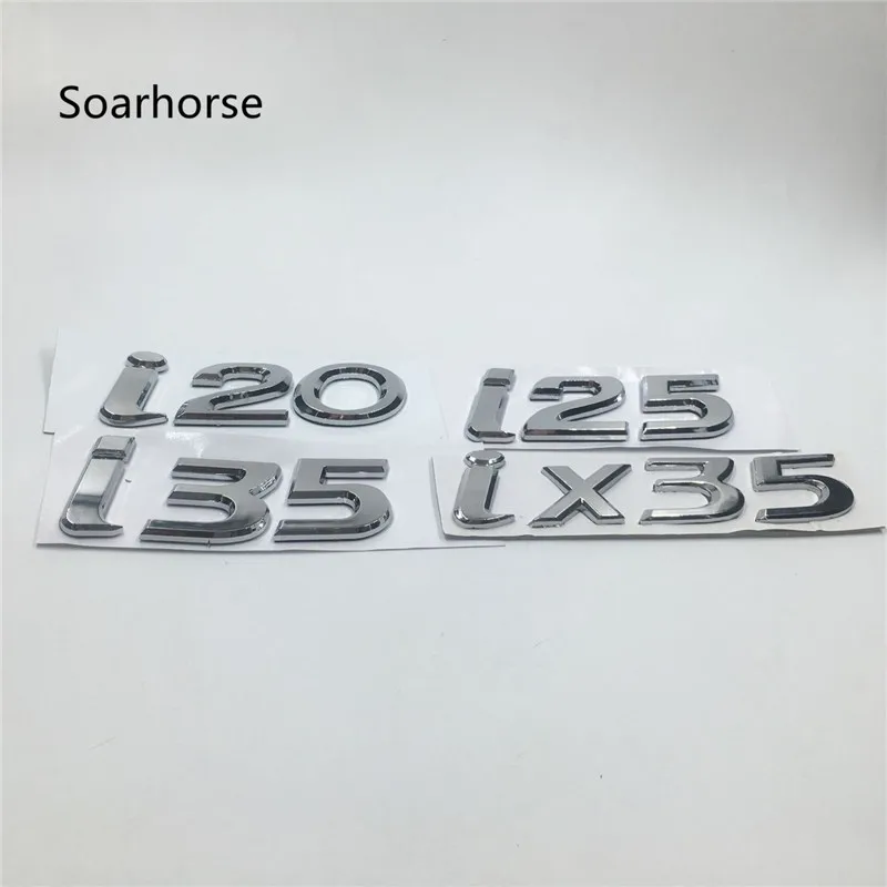 Soarhorse для hyundai i20 i25 i35 ix35 эмблема хвостовая часть Наклейка ABS хром задний логотип багажник письмо табличка Авто стиль