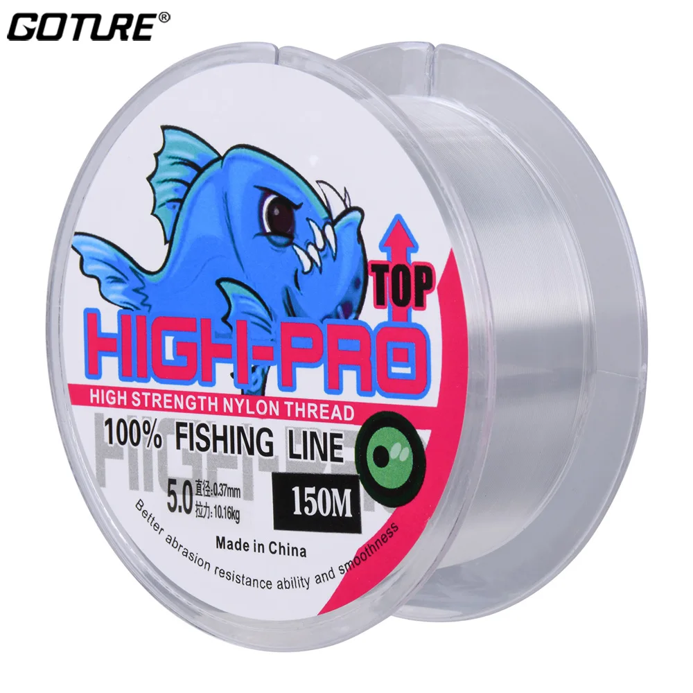 

Goture 150M Nylon Fishing Line for Carp Fishing 9-22LB Super Strong Saltwater Freshwater Monofilament Fishing Line Cords