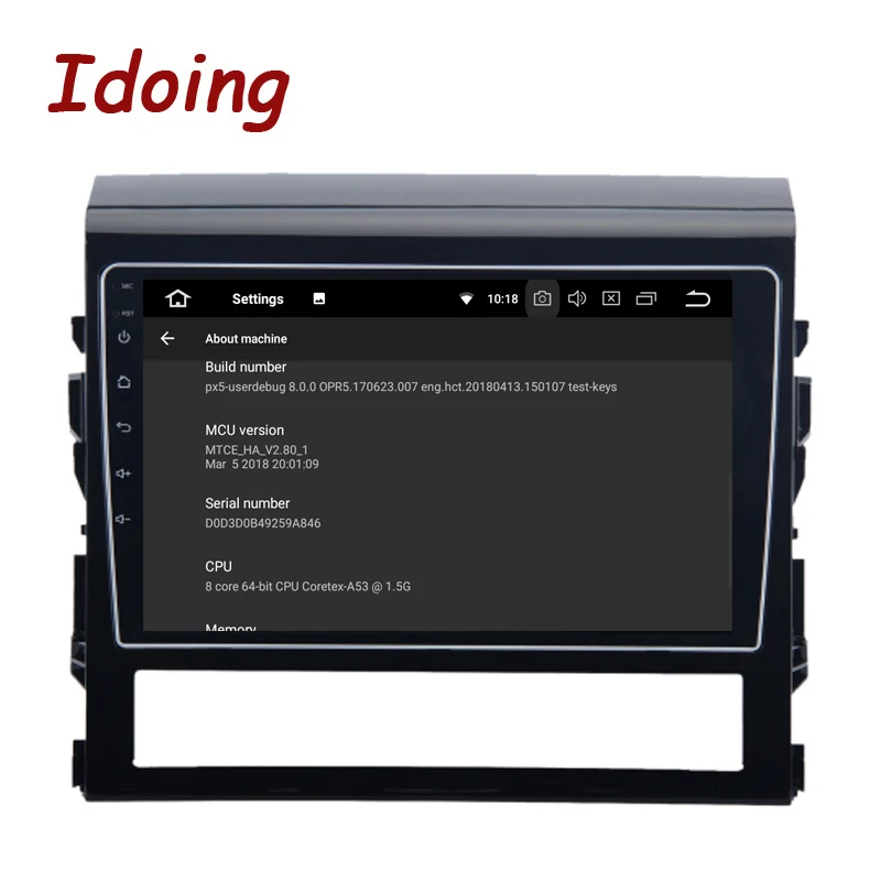 Idoing 2Din10. 2 &quot8 ядерный автомобильный gps-плеер для Toyota Land Cruiser 4 Гб + 32 ГБ Android8.0/7 1