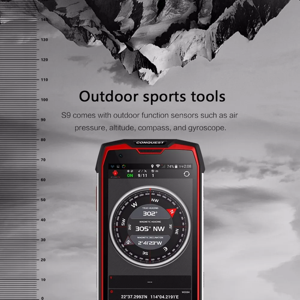 Conquest S9 водонепроницаемый смартфон с IP68 Android 7 1 5 дюймов FHD 6 ГБ Оперативная память 64