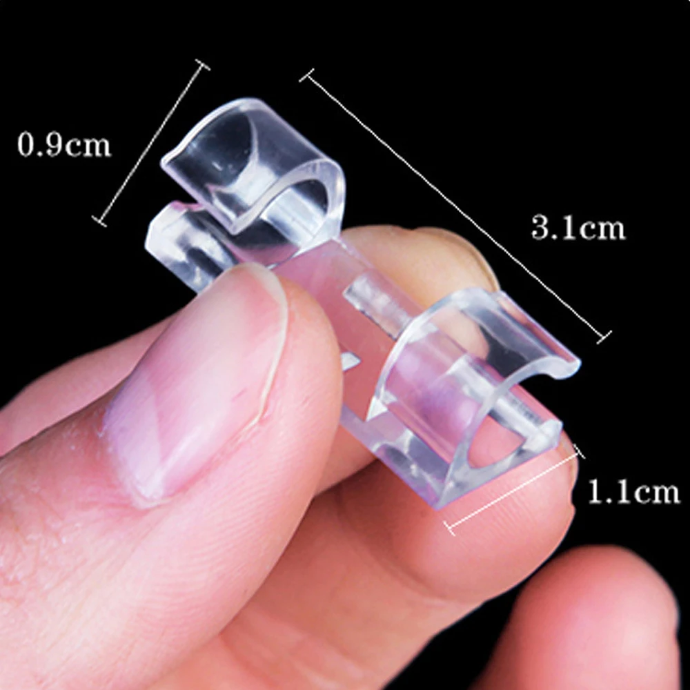 20 шт./упак. прозрачный/черный/белый шнур жильный кабель Пластик клипы