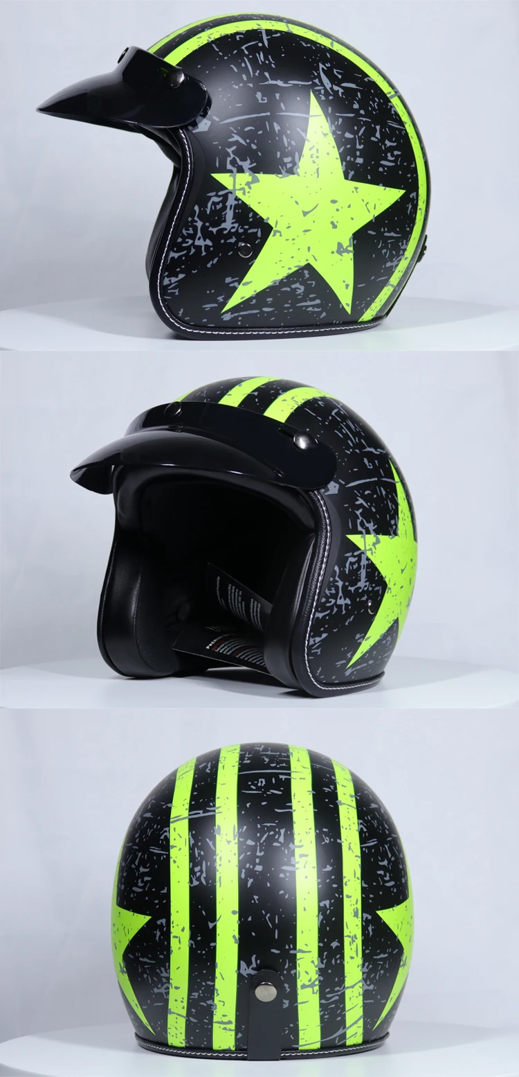 Горячая Распродажа moto rcycle шлем jet винтажный шлем с открытым лицом Ретро 3/4 полушлем casco moto capacete moto ciclismo