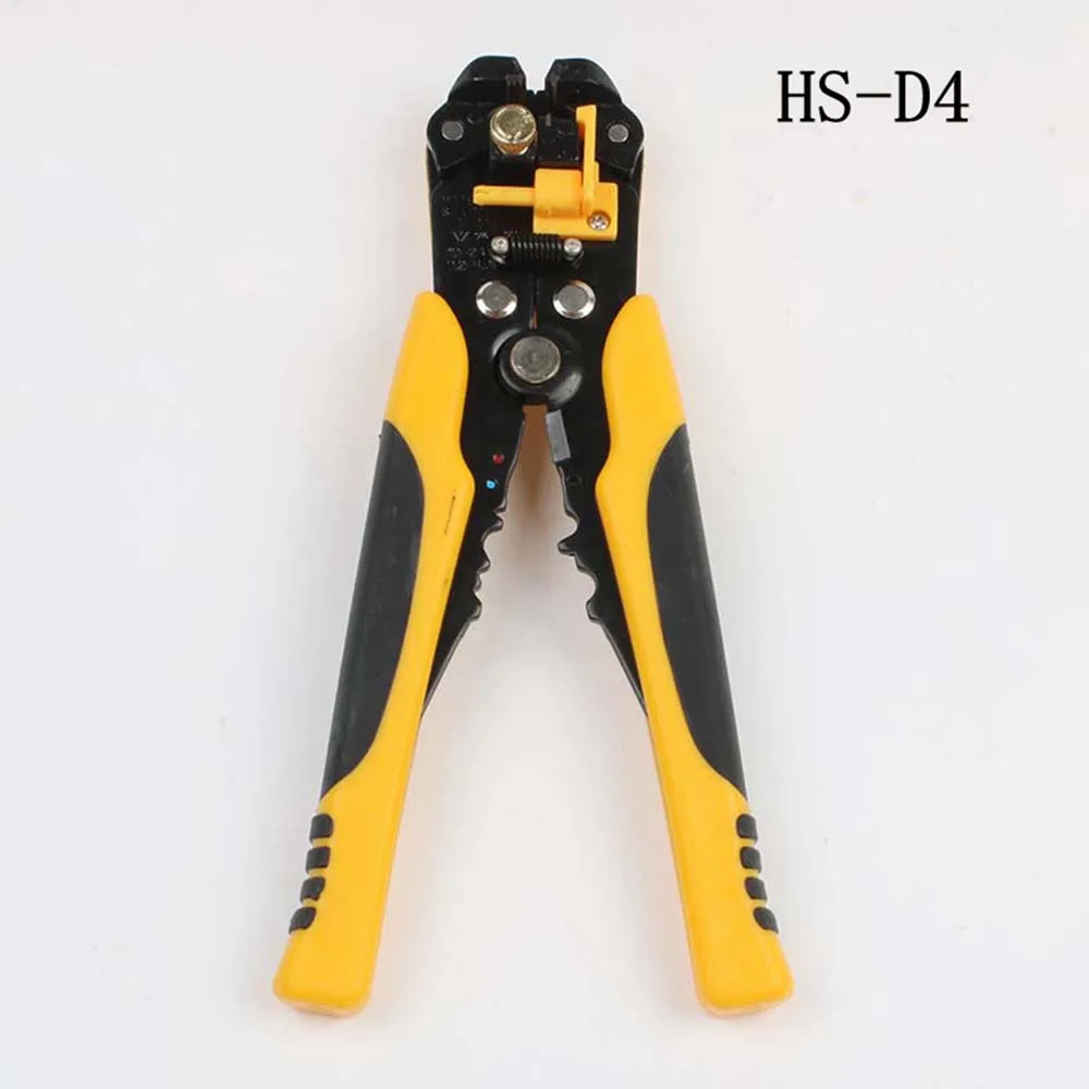 HSD4 YELLOW HS-D1 AWG24-10(0,2-мм2) многофункциональные автоматические плоскогубцы для зачистки кабеля Зачистка обжимка проводов инструменты режущий резак - Цвет: HSD4 YELLOW