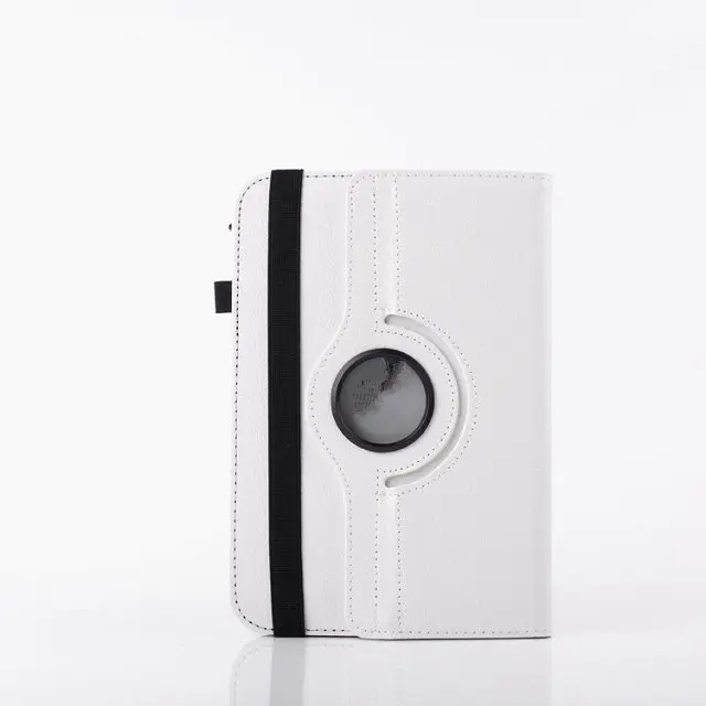 White 360 градусов вращающийся чехол для Alcatel One Touch A3 1" 4G 10,1 дюймов планшет универсальный PU кожаный чехол отверстие для камеры отсутствует ручка - Цвет: White