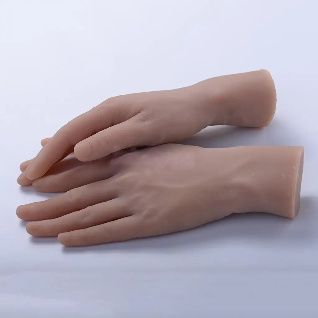 2 шт. мягкая практичная ручная модель 3D гибкий 1:1 манекен для взрослых поддельная кожа салон татуировки дизайн ногтей тренировочный дисплей инструмент