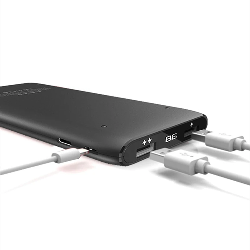 FDGAO 10000 мАч Портативный Qi беспроводной банк питания USB Type C PD Быстрая зарядка для