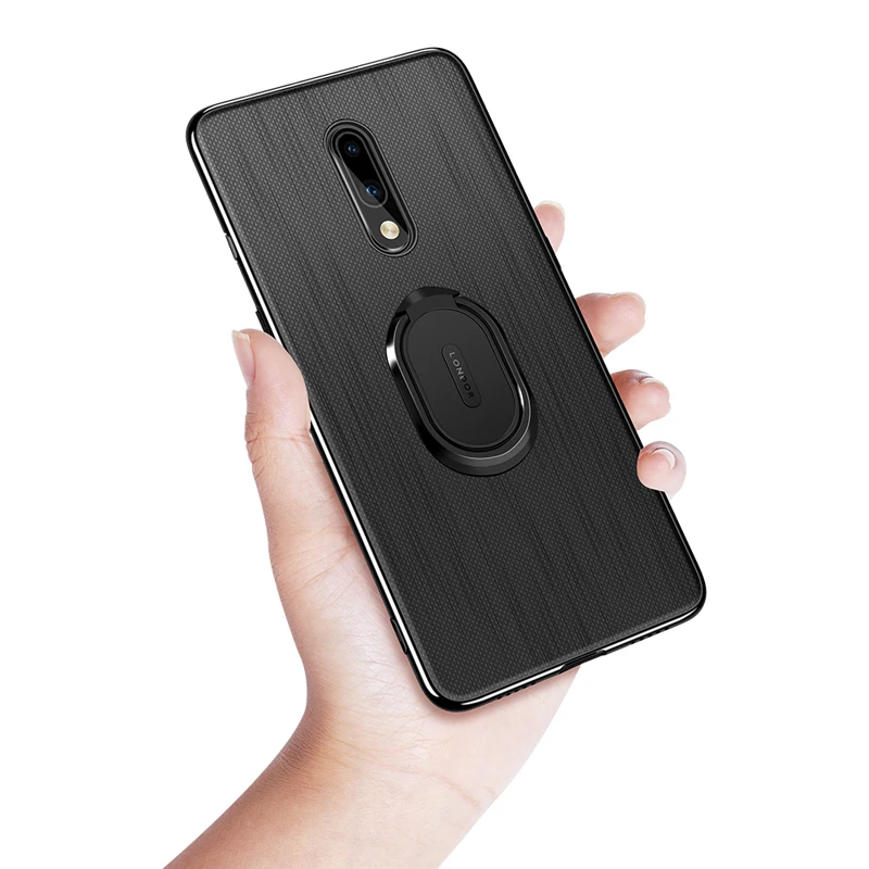 Оригинальный чехол для Oneplus 7 Pro из искусственной кожи с автомобильным магнитным