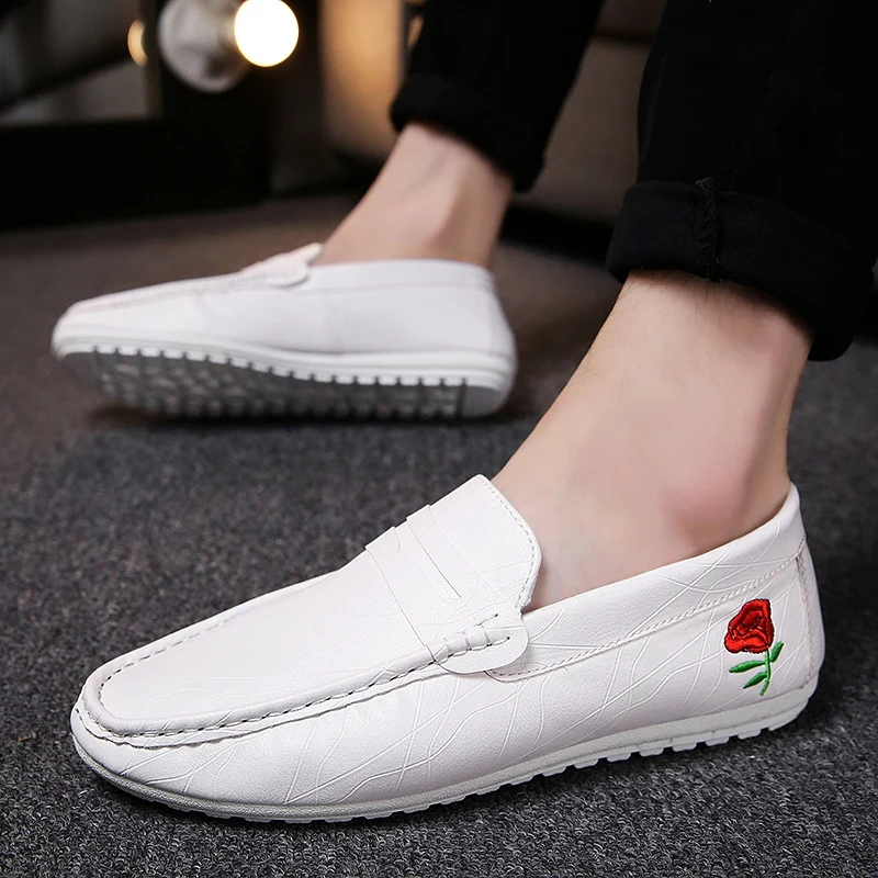 

Hot Mens Designer Shoes Men Loafer Shoes High Quality Leather Drive Casual Shoes For Men Breathable Slip-on Comfortable PU soft