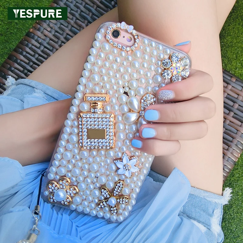 YESPURE Diamond Pearl Fancy Phone Cases for Girls 3D Perfume Case Iphone 6 6s Luxury Women Mobile Shell Accessories | Мобильные