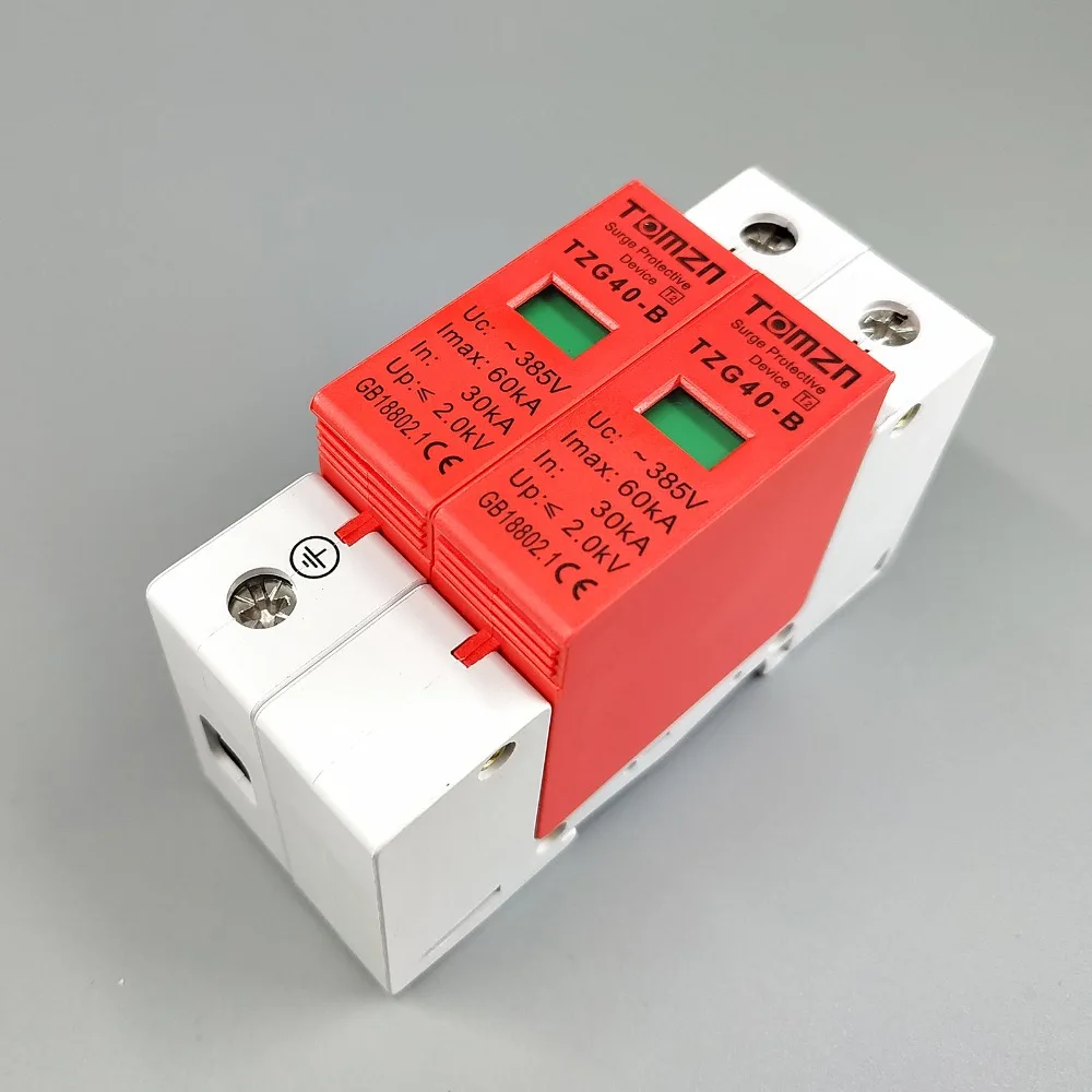 AC SPD 1P+ N 30KA~ 60KA B~ 385VAC дом сетевой фильтр защитный низковольтный разрядник устройство