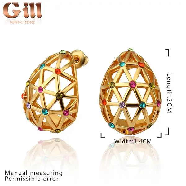 Pendientes Brincos E832 Wholesale Nickle Free Antiallergic 18k Real Plated Earrings For Women New Fashion Jewelry Shipping | Украшения и