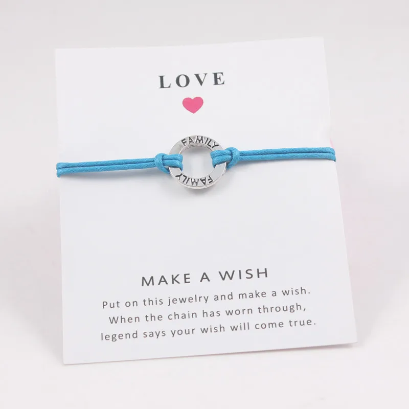 Браслет карта Wish семейный браслет с подвеской из сплава Love Lucky для мамы сына