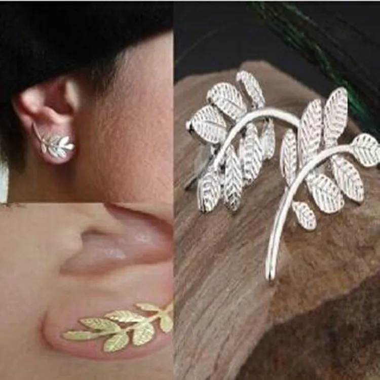 2020 новые золотые серьги с деревьями женская мода листья оптом простые