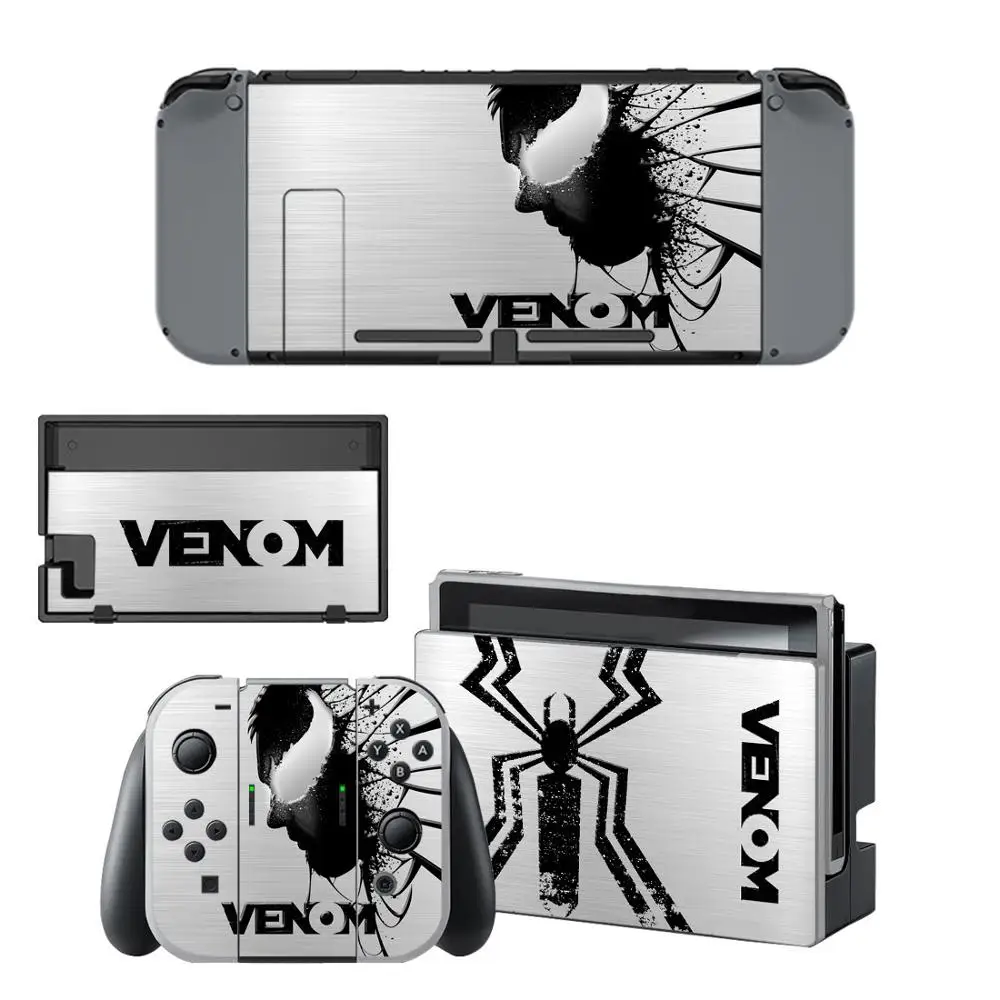 Виниловые наклейки на кожу Venom наклейка для консольный переключатель Nintendo и Joy-Con - Цвет: YSNS1478