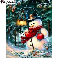 dispaint full squareround drill 5d diy diamond painting snowman lights embroidery cross stitch 3d home decor a10774