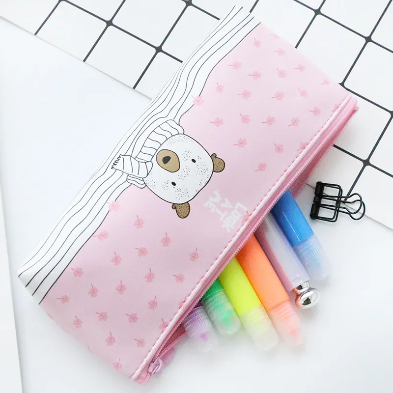 1 шт./продажа чехол для карандашей в виде милых животных холщовые милые хаки