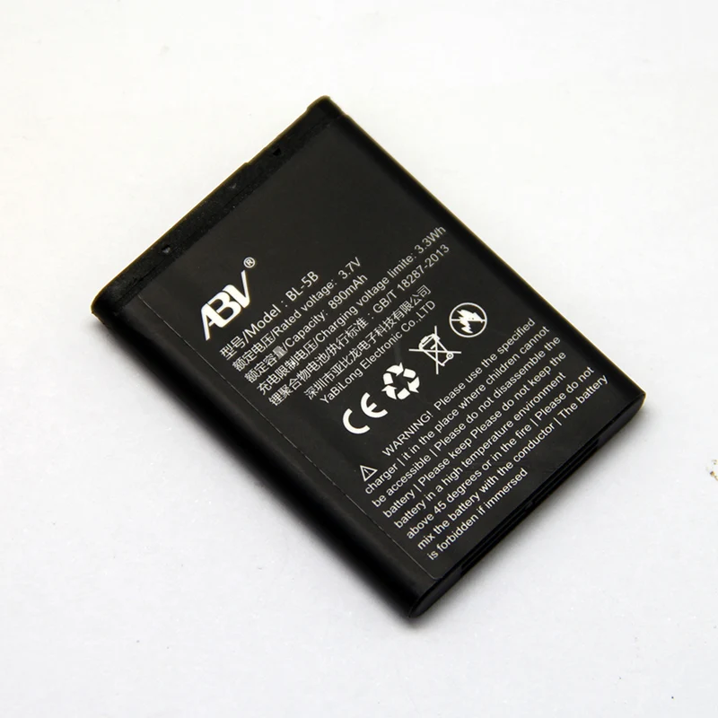 2 шт./лот бренд ABV BL-5B Батарея 890 мА/ч мобильный телефон для Nokia 5300 5320 6120c 7360 6120ci 3220 3230