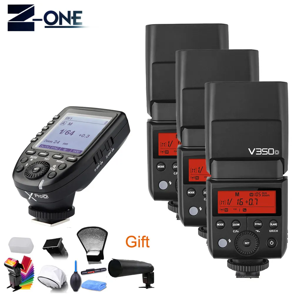 Розовый Godox V350O ttl HSS 1/8000 s GN36 0,1 s~ 1,7 s перерабатываемая камера Speedlite Flash+ передатчик Xpro-O для Olympus Panasonic - Цвет: Розовый
