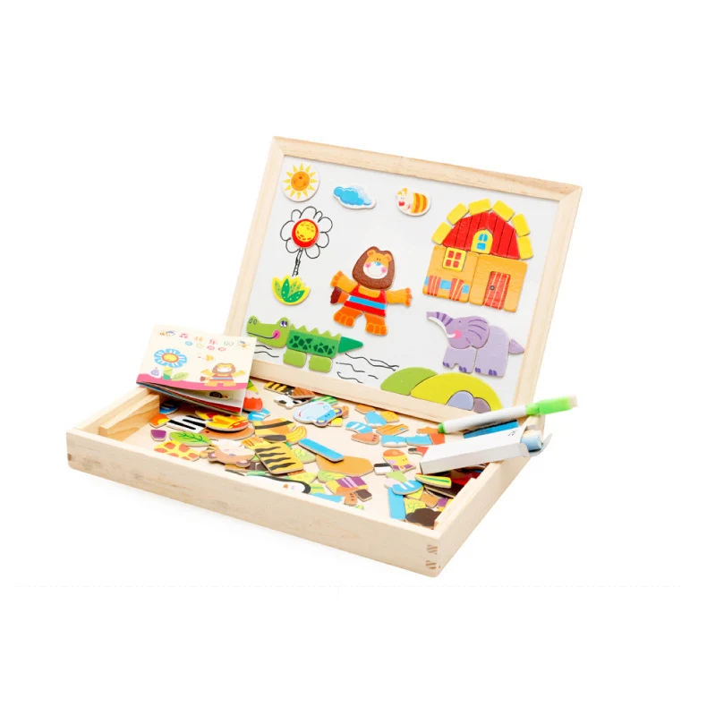 Обучающие деревянные игрушки Chanycore для малышей пазл доска с изображением лесных