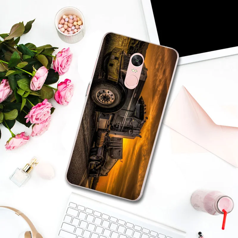 Picture 3 Cases for Xiaomi Mi Redmi Note 3 3S 4 4X 4A 5 5S 5A 6 6X 6A 8 A1 Pro Plus Max 2 Bags Super Cool Heavy Truck Car - Цвет: Picture 3