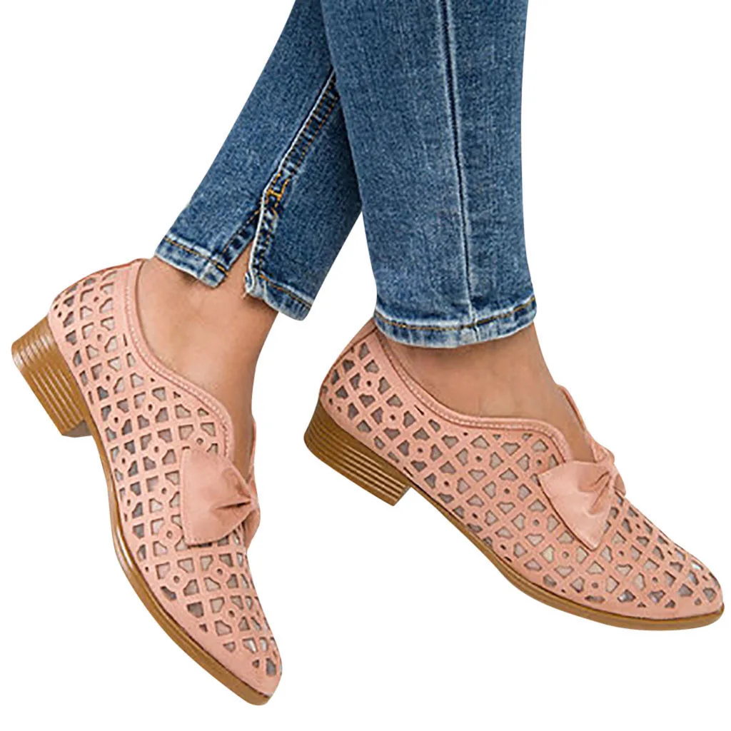 SAGACE/Женская обувь сандалии с бантом в винтажном стиле на низком каблуке