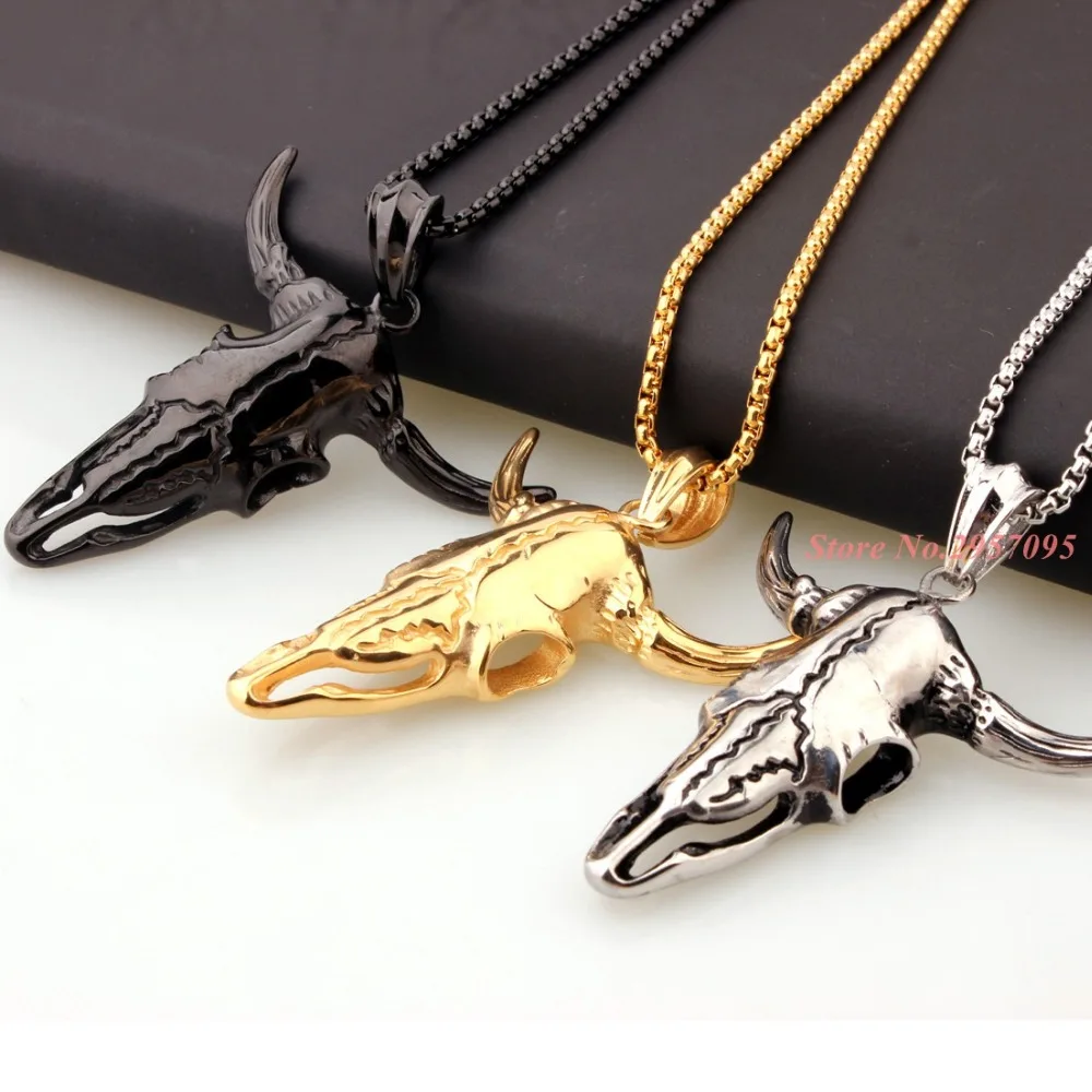 Ожерелье с подвеской в виде головы черепа Африканском племени для мужчин