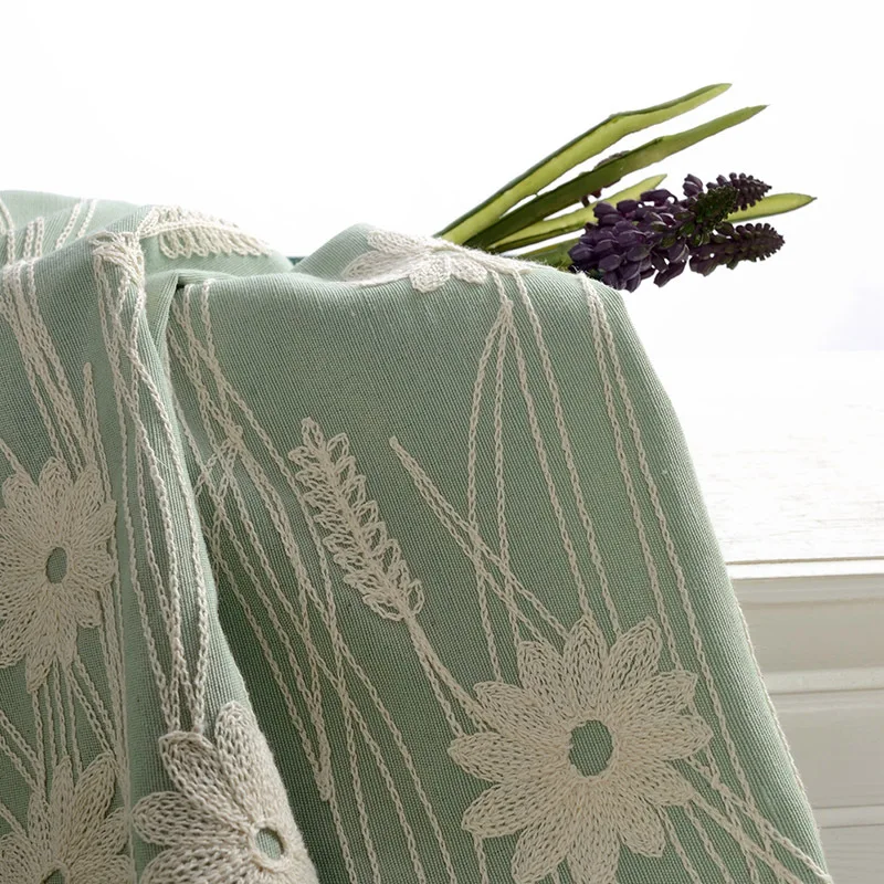 

Curtains for Living Room Garden-idyllic Wind-cotton Linen Curtain Fabric Embroidered Curtain Embroidered Curtain Screen