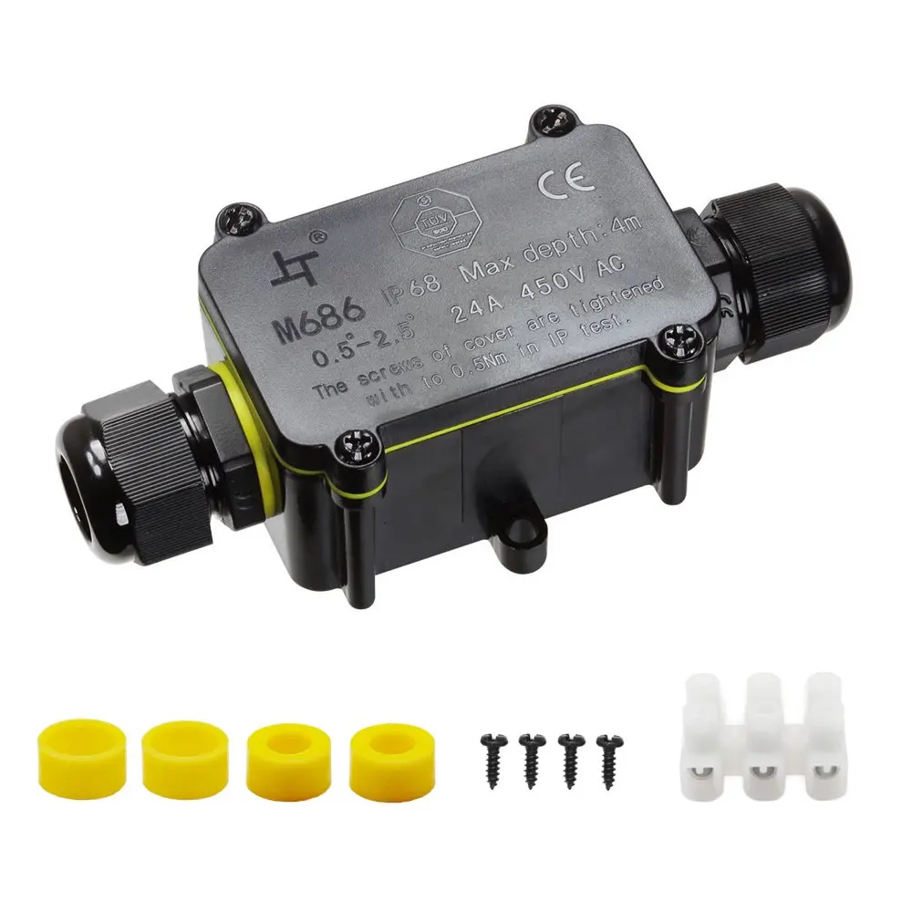 waterproof connecter Eslas светодиодный светильник с датчиком движения 10 Вт 20 Вт Водонепроницаемый AC 220 В Светодиодный прожектор заливающего света отражатель лампа уличный светильник - Испускаемый цвет: waterproof connecter