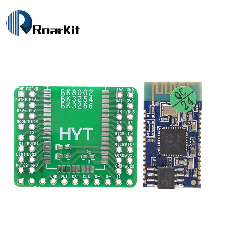 Bluetooth стерео аудио модуль передачи BK8000L Плата расширения AT команды SPP Bluetooth динамик усилитель DIY
