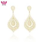 Высококачественные серьги-капельки в стиле бохо с полыми кристаллами, лазерные медные лепки, висячие серьги, женские серьги, оптовая цена