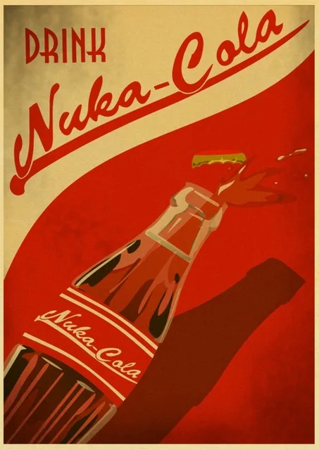 Холст, украшение для дома, печатная Модульная картина, Nuka Cola Fallout, настенные картины, современный, скандинавский стиль, плакат для гостиной - Цвет: BO xianru1426-05
