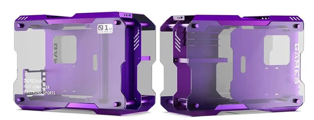 Purple ZEAGINAL MATX чехол itx pc игровой геймер виноградный горшок для водяного охлаждения DIY Петля Полный алюминиевый ZC-01M - Цвет: Purple