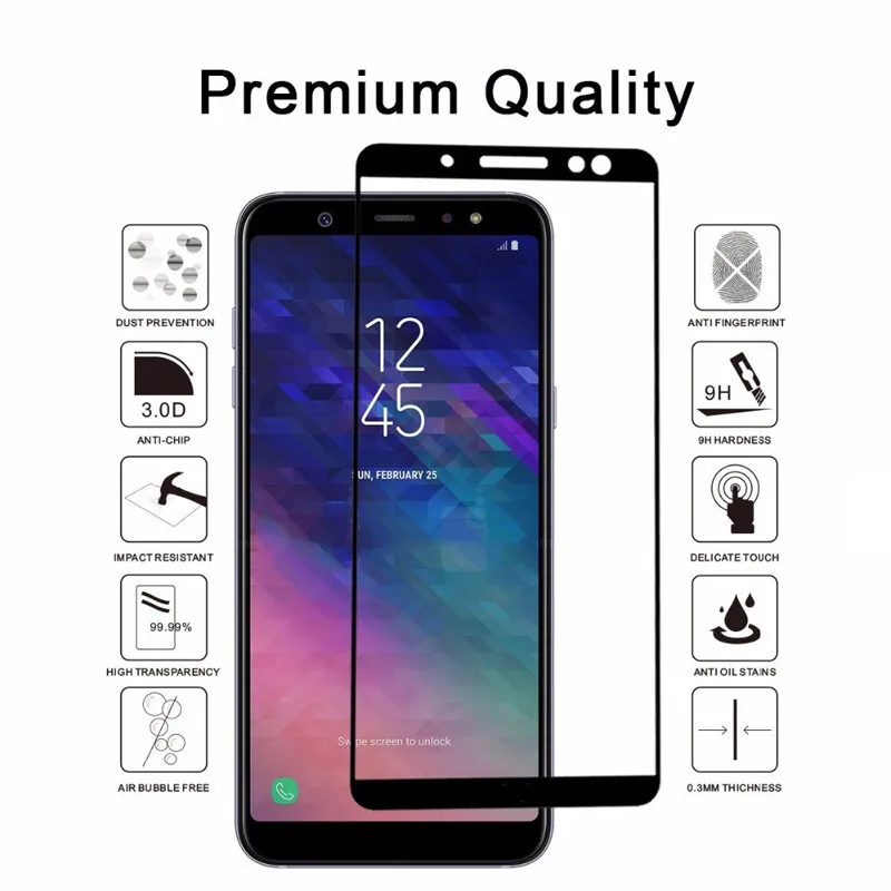 3D закаленное стекло для Samsung Galaxy A6 A6plus A600f Защита экрана Plus + A 6 защитная